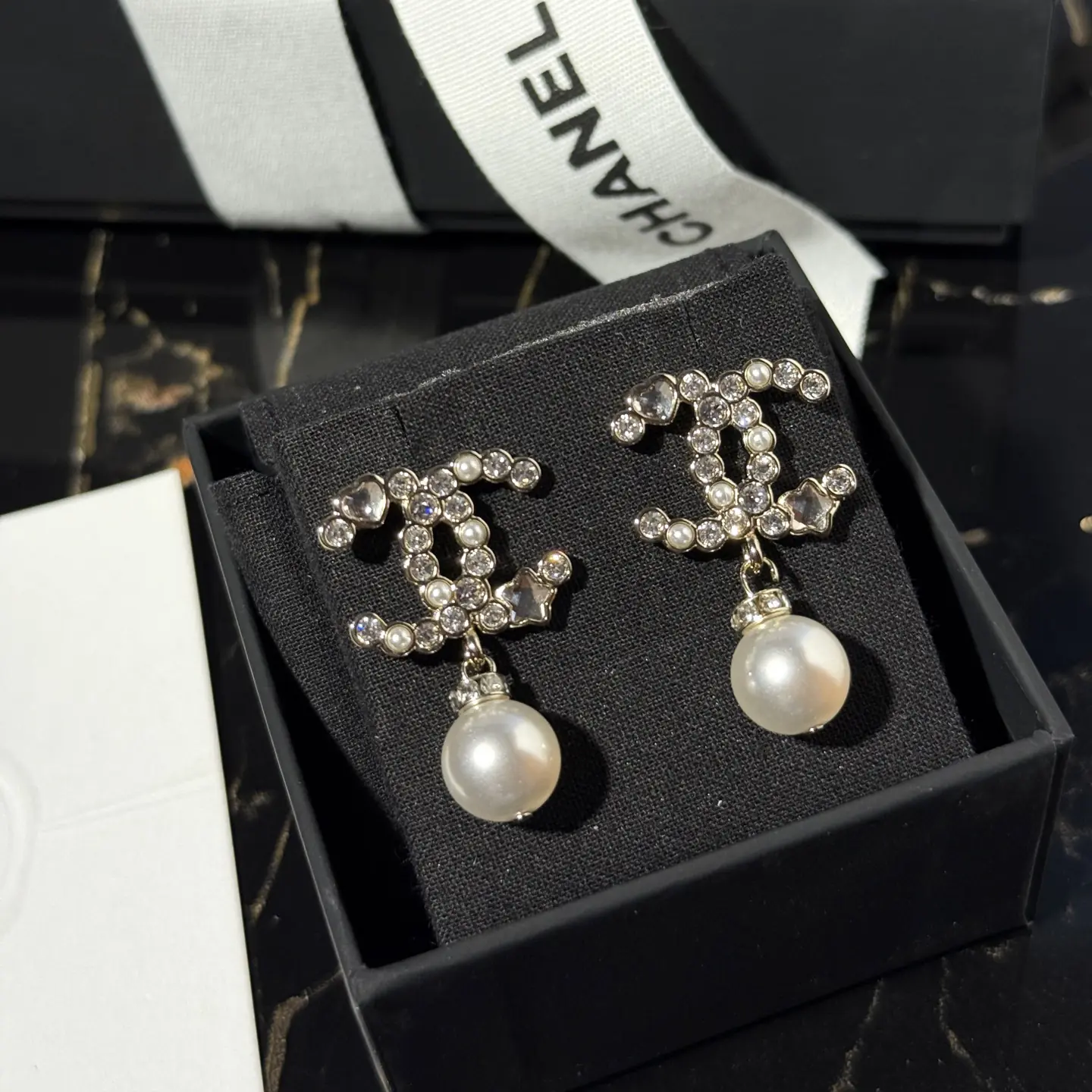 Chanel Pearl Earrings